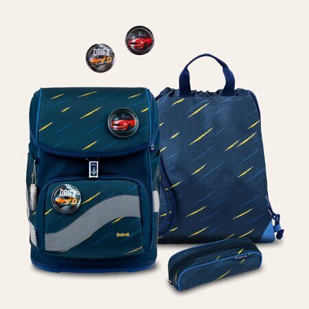 Набор BELMIL Premium: Рюкзак школьный Smarty Plus, BP-SMT-405-51-07-SET, Orion Blue, (комплект 3 предмета)