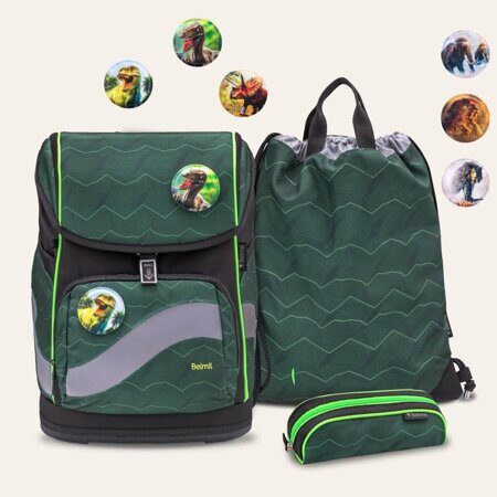 Набор BELMIL Premium: Рюкзак школьный Smarty Plus, BP-SMT-405-51-09-SET, Twist Of Lime, (комплект 3 предмета)